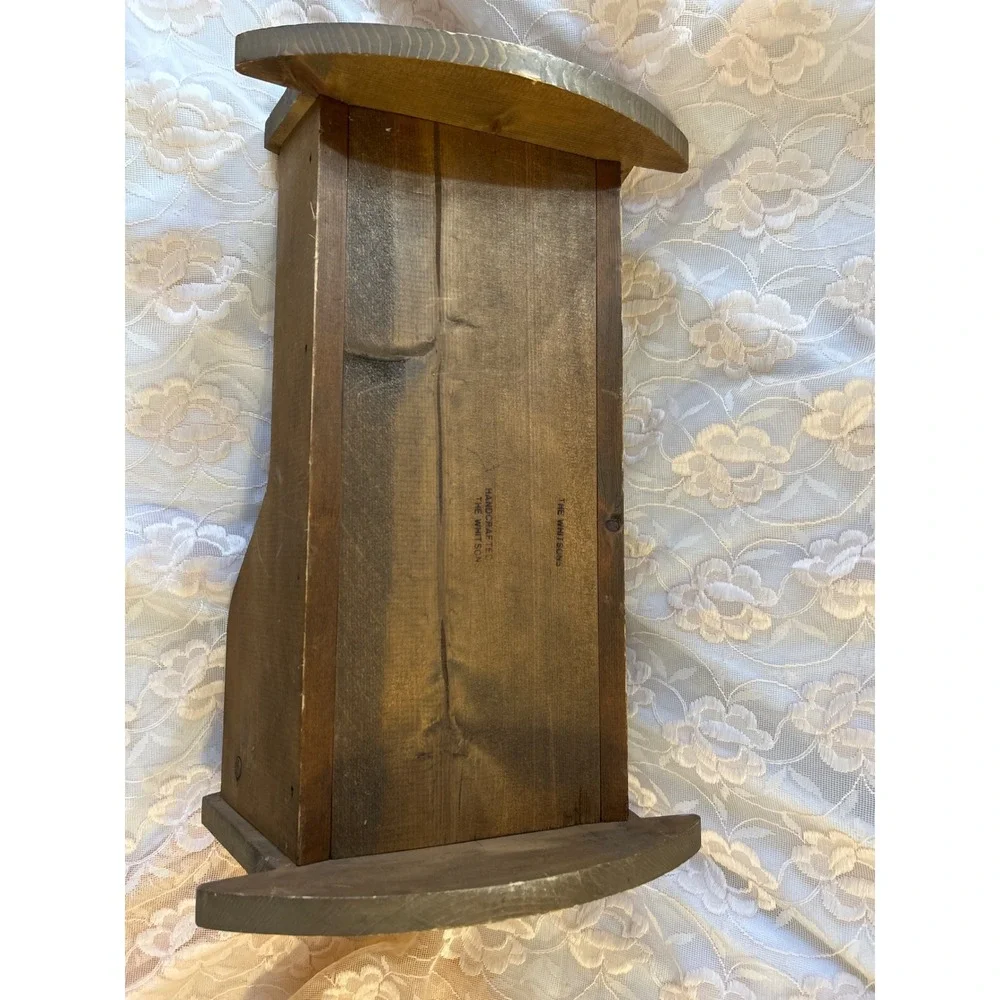 The Whitsons Handcrafted Wooden Doll Cradle Rocking Cradle Dark Rustic Pine Wood